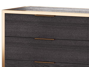 Oxford Black 6-Drawer Dresser Model 3D