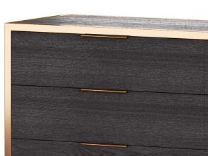 Oxford Black 6-Drawer Dresser 3D Model