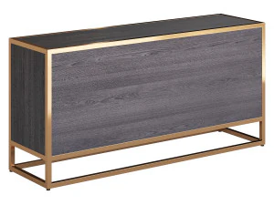 Oxford Black 6-Drawer Dresser 3D Model