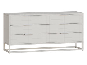Oxford Black 6-Drawer Dresser Model 3D