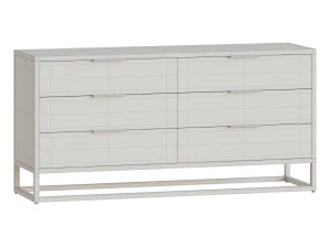 Oxford Black 6-Drawer Dresser 3D Model