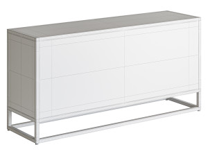 Oxford Black 6-Drawer Dresser Model 3D