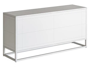 Oxford Black 6-Drawer Dresser 3D Model