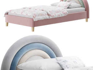 Rainbow Kids Bed 3D Model