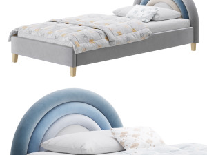Rainbow Kids Bed 3D Model