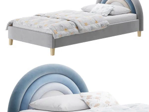 Rainbow Kids Bed 3D Model