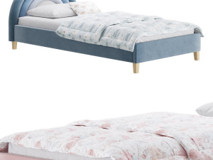 Rainbow Kids Bed 3D Model