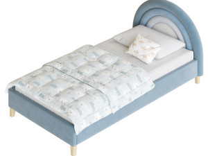 Rainbow Kids Bed 3D Model
