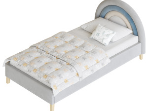 Rainbow Kids Bed 3D Model