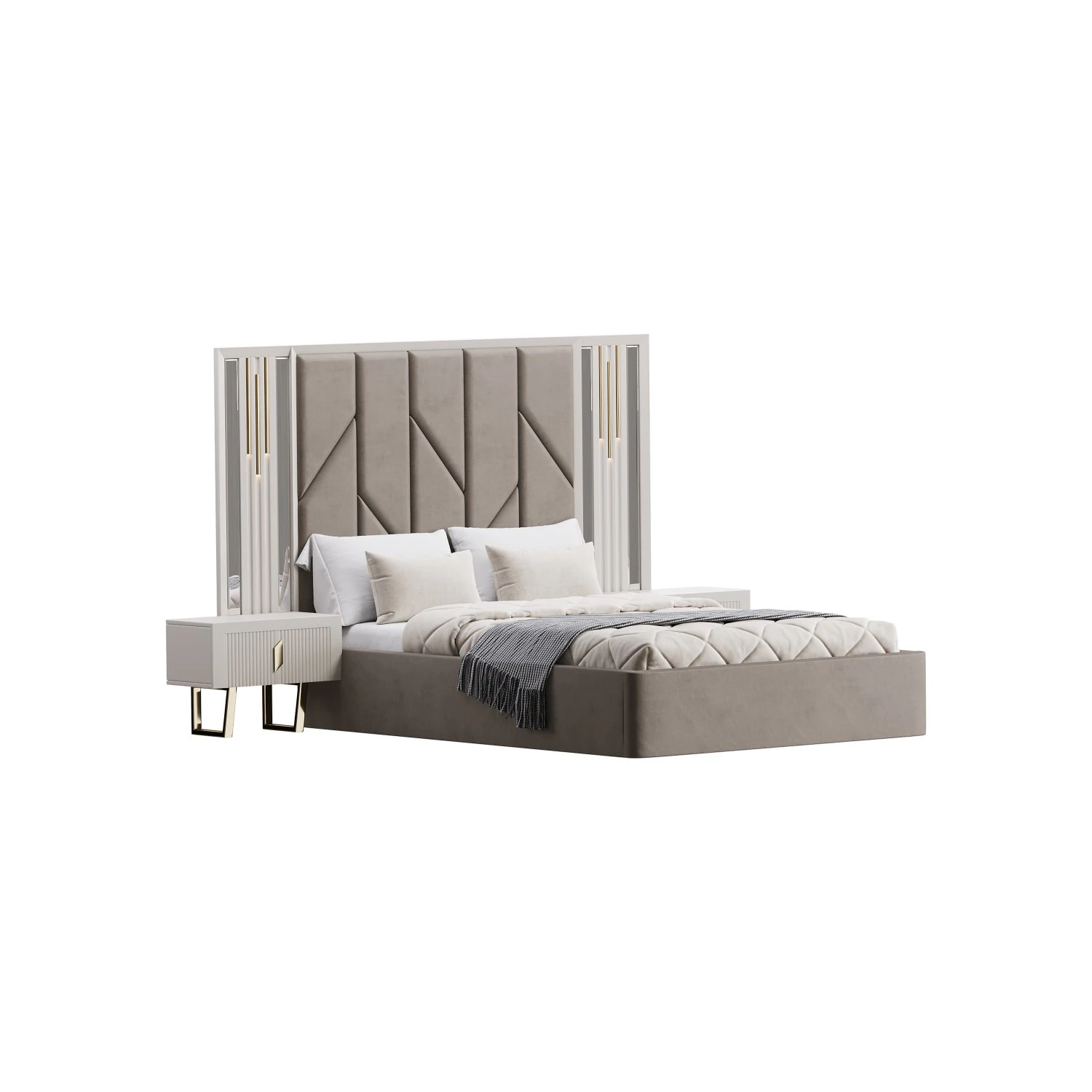 SHIMMY BEDROOM SET bed 3D Model .c4d .max .obj .3ds .fbx .stl .blend 