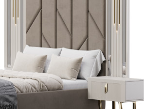 SHIMMY BEDROOM SET bed 3D मॉडल