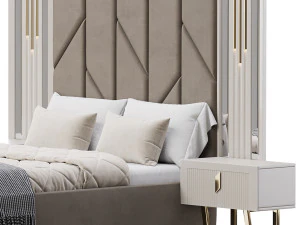 SHIMMY BEDROOM SET bed 3D Model