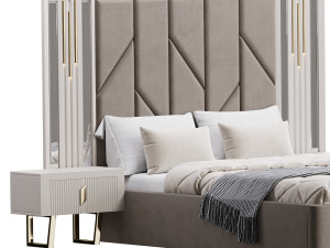 SHIMMY BEDROOM SET bed 3D मॉडल