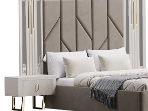 SHIMMY BEDROOM SET bed 3D Model