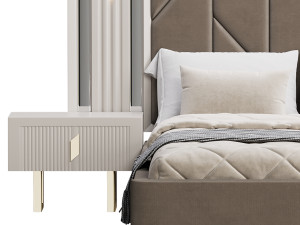 SHIMMY BEDROOM SET bed 3D मॉडल