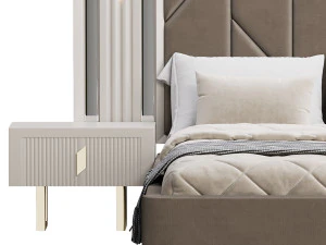 SHIMMY BEDROOM SET bed 3D Model