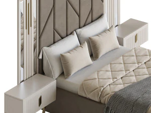 SHIMMY BEDROOM SET bed 3D Model