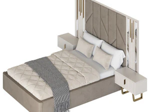 SHIMMY BEDROOM SET bed 3D Model