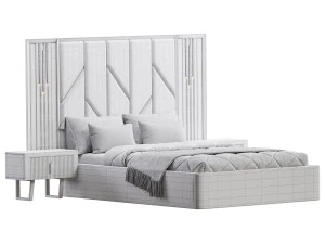 SHIMMY BEDROOM SET bed 3D Model