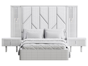 SHIMMY BEDROOM SET bed 3D मॉडल