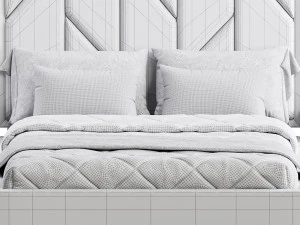 SHIMMY BEDROOM SET bed 3D Model