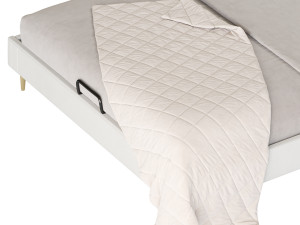 Soild Wood Bed with Camelback Panel Headboard Modelo 3D