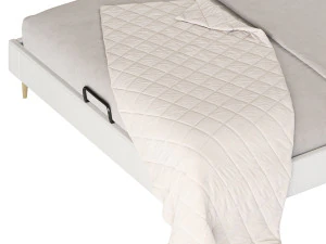 Soild Wood Bed with Camelback Panel Headboard 3D Model