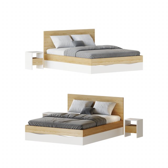 Tomari-Bed 3D Модель .c4d .max .obj .3ds .fbx .stl .blend 