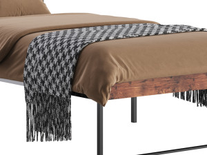 Topeakmart Rustic Metal Bed 3D 模型