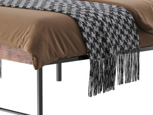 Topeakmart Rustic Metal Bed 3D 模型