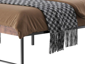 Topeakmart Rustic Metal Bed 3D Model