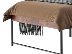 Topeakmart Rustic Metal Bed 3D 模型