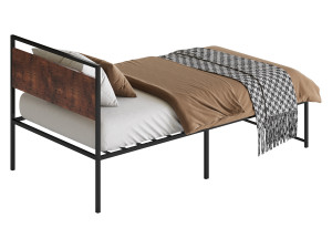 Topeakmart Rustic Metal Bed 3D 模型