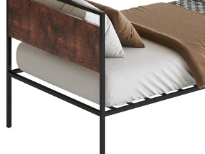 Topeakmart Rustic Metal Bed 3D 模型
