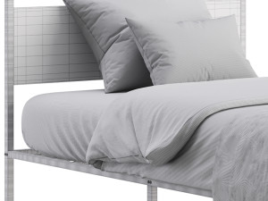 Topeakmart Rustic Metal Bed 3D 模型