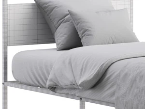 Topeakmart Rustic Metal Bed 3D Model