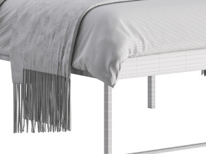 Topeakmart Rustic Metal Bed 3D 模型