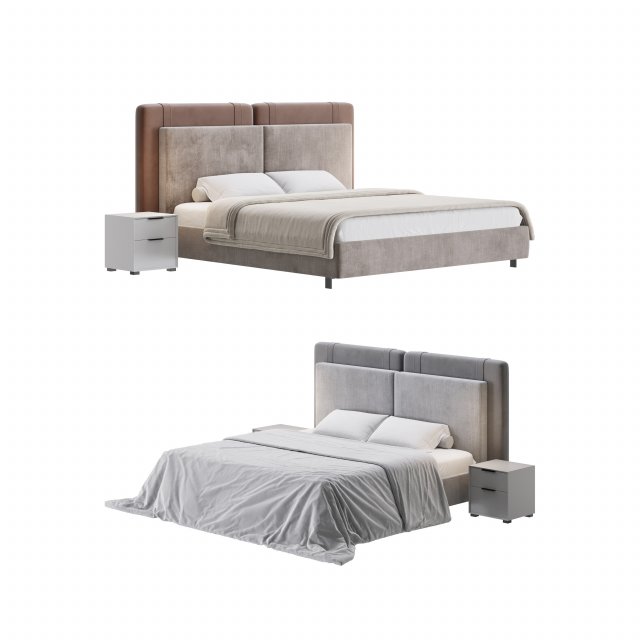 Trava Bed 3D 모델 .c4d .max .obj .3ds .fbx .stl .blend 