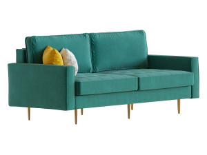 Velvet Fabric Sofa Couch Modelo 3D