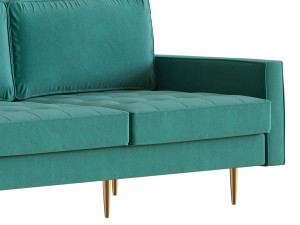 Velvet Fabric Sofa Couch Modelo 3D