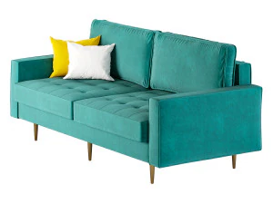 Velvet Fabric Sofa Couch 3D Model