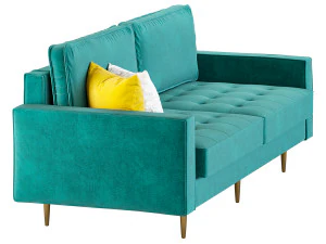 Velvet Fabric Sofa Couch 3D Model