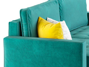 Velvet Fabric Sofa Couch 3D Model