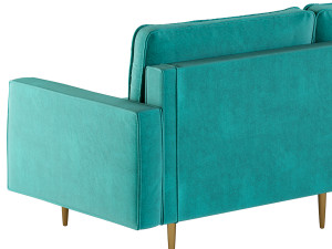 Velvet Fabric Sofa Couch Modelo 3D
