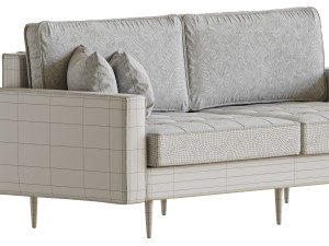 Velvet Fabric Sofa Couch Modelo 3D