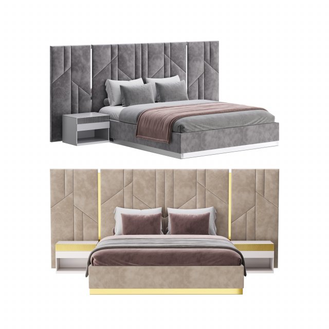 Vercelli bed 3D Model .c4d .max .obj .3ds .fbx .stl .blend 