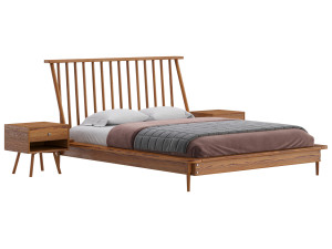 Walker Edison bed Model 3D