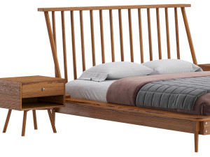 Walker Edison bed Model 3D