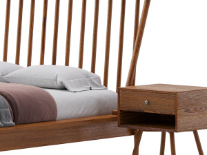 Walker Edison bed Model 3D