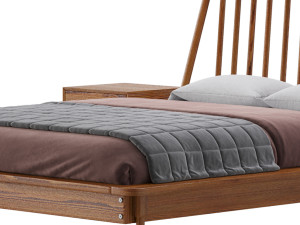 Walker Edison bed Model 3D